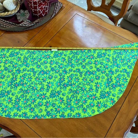 Sarong - Sunsets separates lime green/blue Flower Vintage circa 1990s sarong - Picture 6 of 8